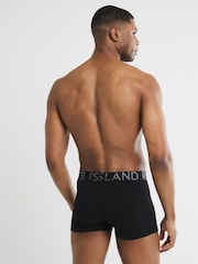 River Island Black Contrast Space Trunks 4 Pack - Image 4 of 4