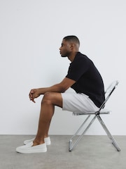 River Island Grey Belted Core Decal Chino Shorts - Image 2 of 4