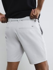 River Island Grey Belted Core Decal Chino Shorts - Image 3 of 4
