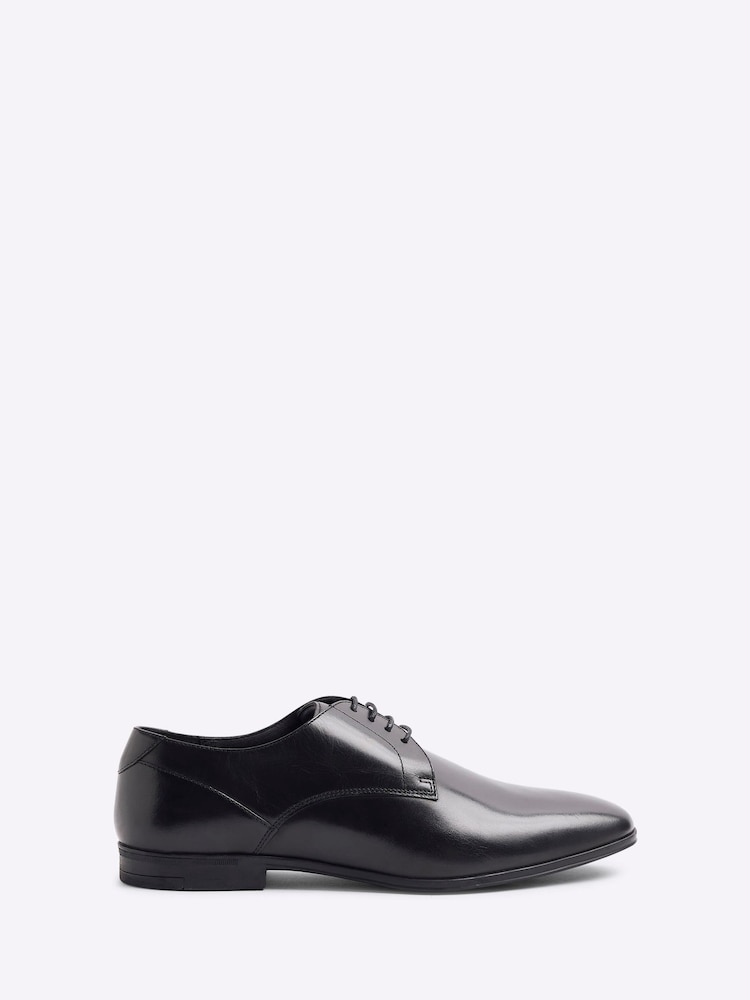 River Island Black Wide Fit Formal Derby Shoes - Image 2 of 6