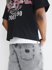 River Island Grey Loose Fit 100% Cotton Jeans - Image 4 of 4