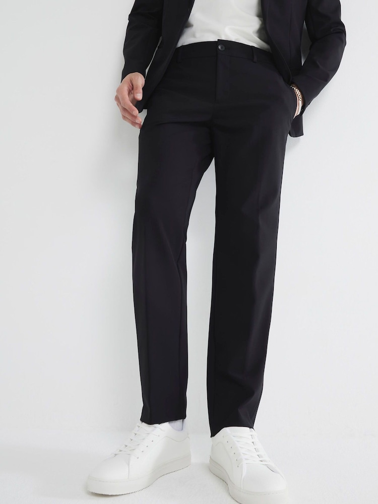 River Island Black Tech Skinny Suit Trousers - Image 1 of 4 River Island Black Tech Skinny Suit Trousers - Image 1 of 4
