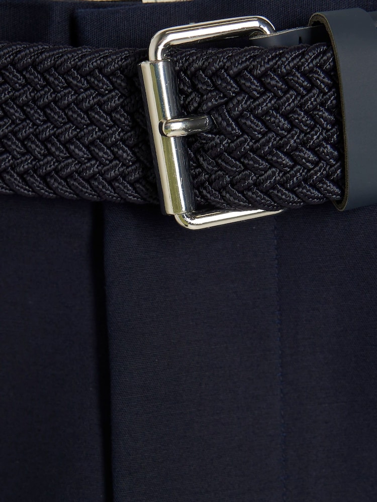 River Island Blue Belted Core Decal Chino Shorts - Image 5 of 5