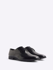 River Island Black Wide Fit Brogues Shoes - Image 3 of 6