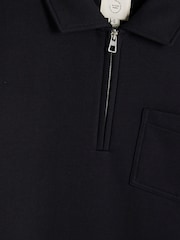 River Island Black Half Zip Rugby Suit Sweat Top - Image 3 of 4