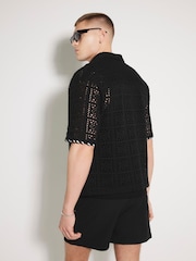 River Island Black Seersucker Swim Shorts - Image 2 of 6