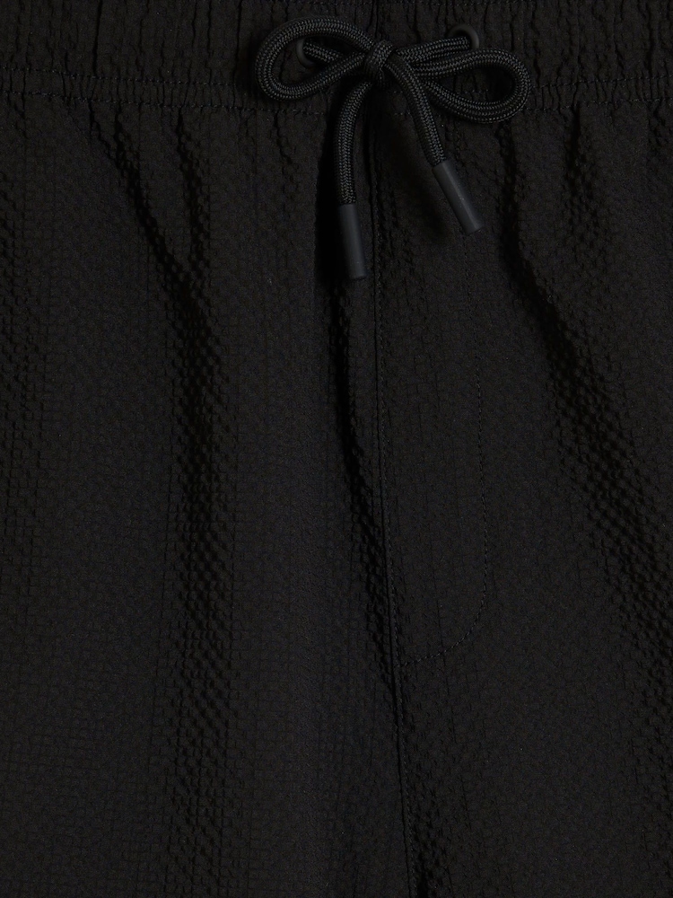 River Island Black Seersucker Swim Shorts - Image 6 of 6