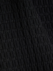 River Island Black Muscle Fit Textured Polo Shirt - Image 6 of 6