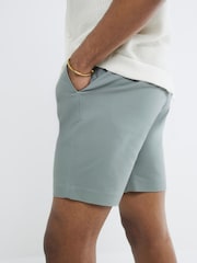 River Island Green Belted Core Decal Chino Shorts - Image 3 of 5