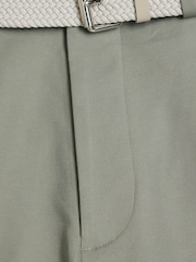 River Island Green Belted Core Decal Chino Shorts - Image 5 of 5