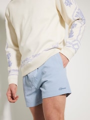 River Island Blue Seersucker Swim Shorts - Image 1 of 6