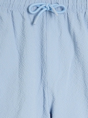 River Island Blue Seersucker Swim Shorts - Image 6 of 6