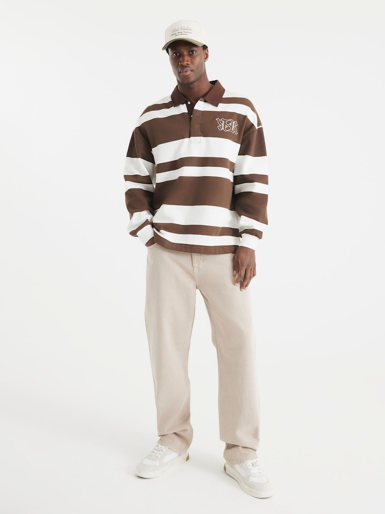 River Island Natural Loose Fit 100% Cotton Jeans - Image 1 of 5