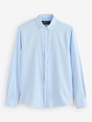 River Island Blue Slim Fit Double Collar 100% Cotton Shirt - Image 2 of 5