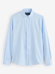 River Island Blue Slim Fit Double Collar 100% Cotton Shirt - Image 3 of 5