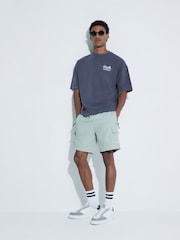 River Island Grey Longer Length Cargo Swim Shorts - Image 1 of 5
