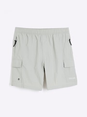 River Island Grey Longer Length Cargo Swim Shorts - Image 4 of 5