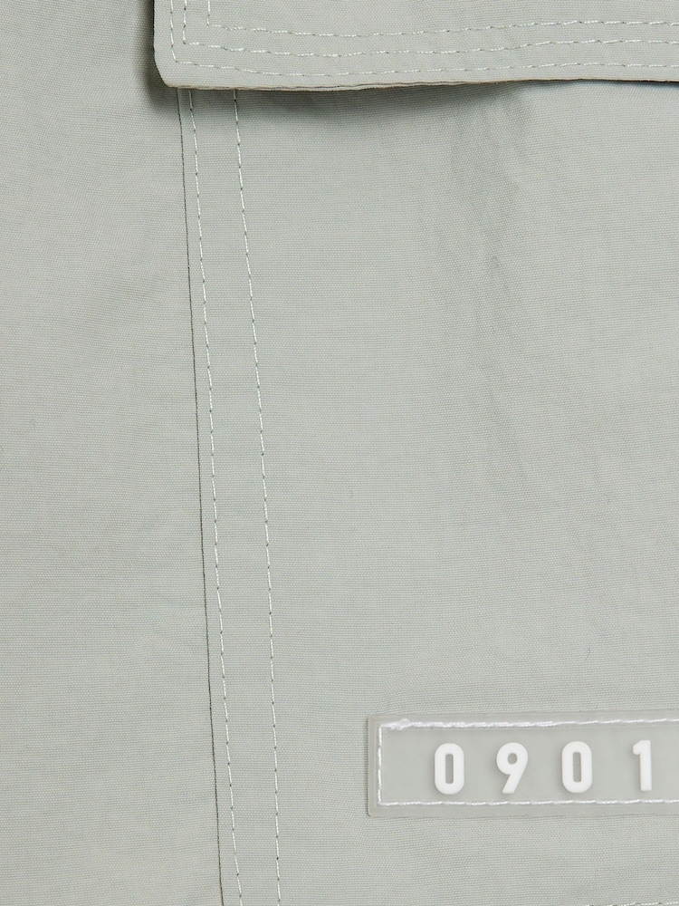 River Island Grey Longer Length Cargo Swim Shorts - Image 5 of 5
