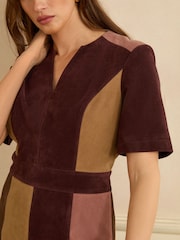 Mini šaty Love & Roses z Umělého semiše - Obrázek 2 z 4