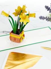 Hallmark Yellow Paper Wonder 3D Pop Up Daffodils Easter Card - Image 1 of 6