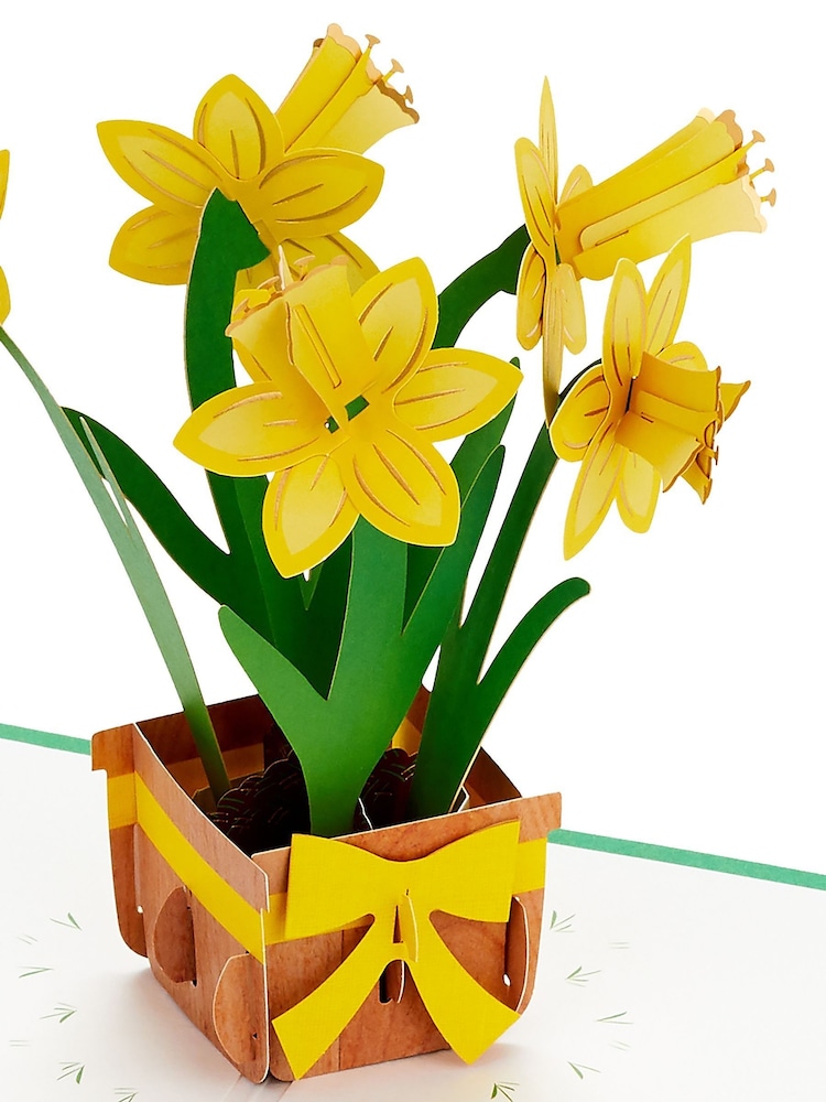 Hallmark Yellow Paper Wonder 3D Pop Up Daffodils Easter Card - Image 2 of 6