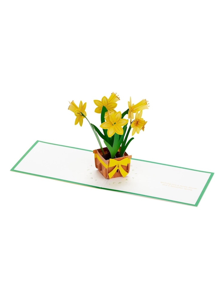 Hallmark Yellow Paper Wonder 3D Pop Up Daffodils Easter Card - Image 6 of 6
