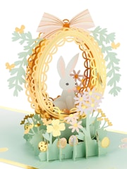 Hallmark Green Paper Wonder 3D Pop-Up Rabbit & Egg Easter Card - Image 2 of 6
