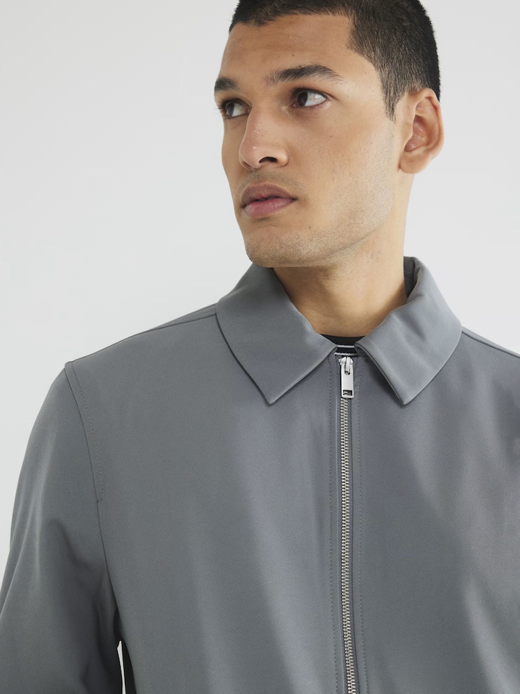 River Island Grey Smart Shacket - Image 4 of 6