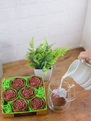 The Gourmet Chocolate Pizza Co Bouquet Of 6 Red Rose Milk Hot Chocolate Bombes - Image 3 of 5