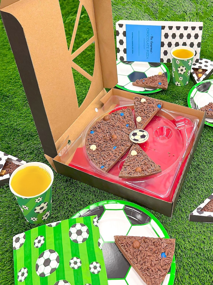 The Gourmet Chocolate Pizza Co Football Birthday Chocolate Gift Set - Image 1 of 4