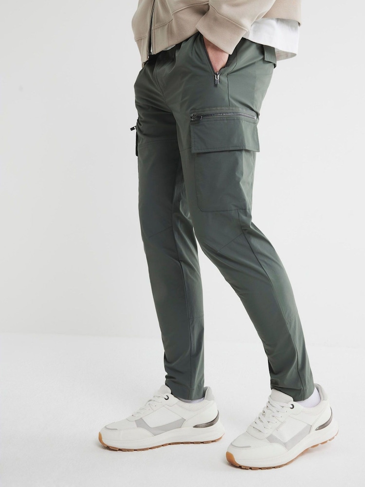 River Island Green Skinny Fit Cargo Trousers - Image 1 of 5