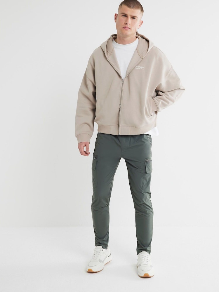 River Island Green Skinny Fit Cargo Trousers - Image 2 of 5