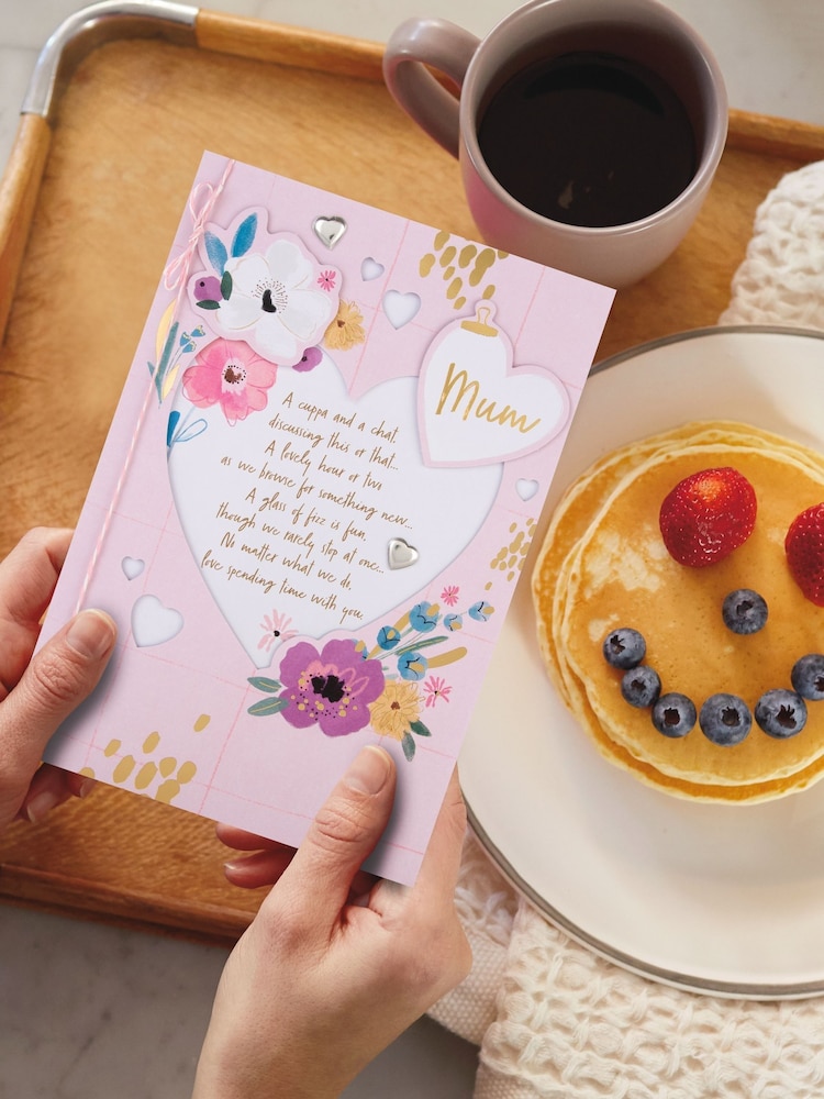 Hallmark Mum Classic Flower And Hearts Mother's Day Card - Image 1 of 6