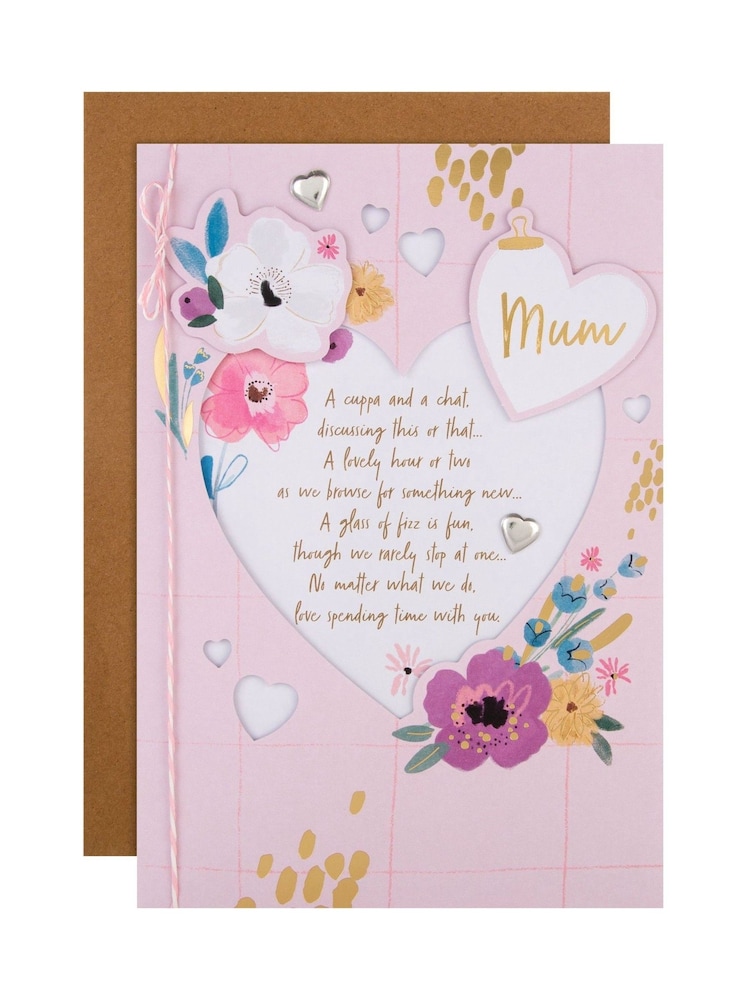 Hallmark Mum Classic Flower And Hearts Mother's Day Card - Image 2 of 6