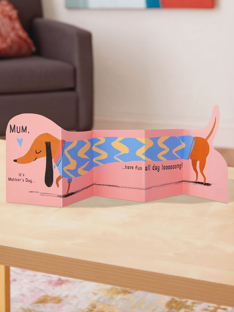 Hallmark Mum Pull Out Sausage Dog Mother's Day Card - Image 1 of 4