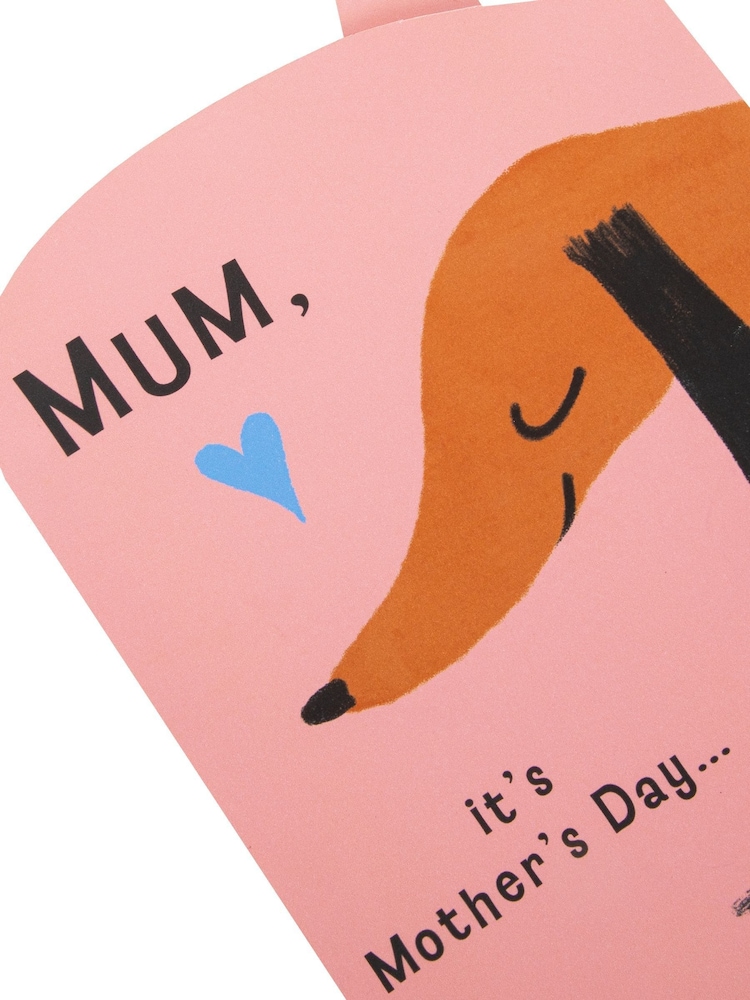 Hallmark Mum Pull Out Sausage Dog Mother's Day Card - Image 4 of 4
