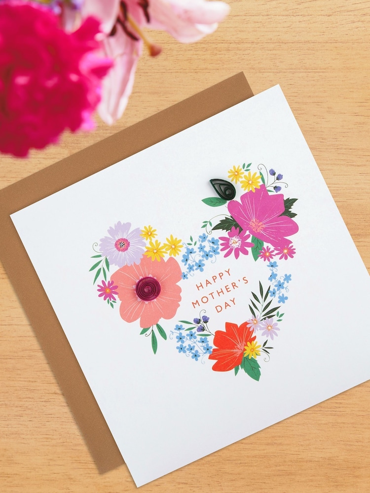 Hallmark Quilled Floral Heart Mother's Day Card - Image 1 of 5