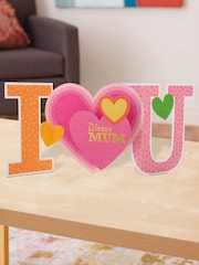 Hallmark Mother's Day 3D I Love Mum Pull Out Banner Card - Image 1 of 6