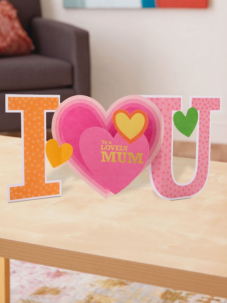 Hallmark Mother's Day 3D I Love Mum Pull Out Banner Card - Image 1 of 6