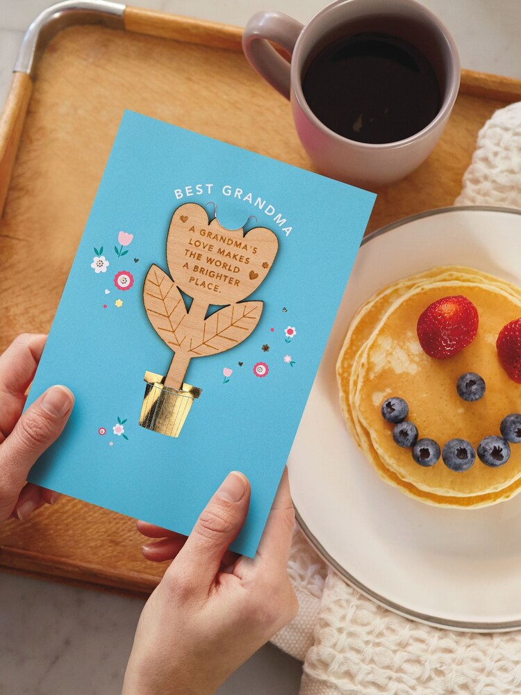 Hallmark Best Grandma Wooden Keepsake Mothers Day Card - Image 1 of 4