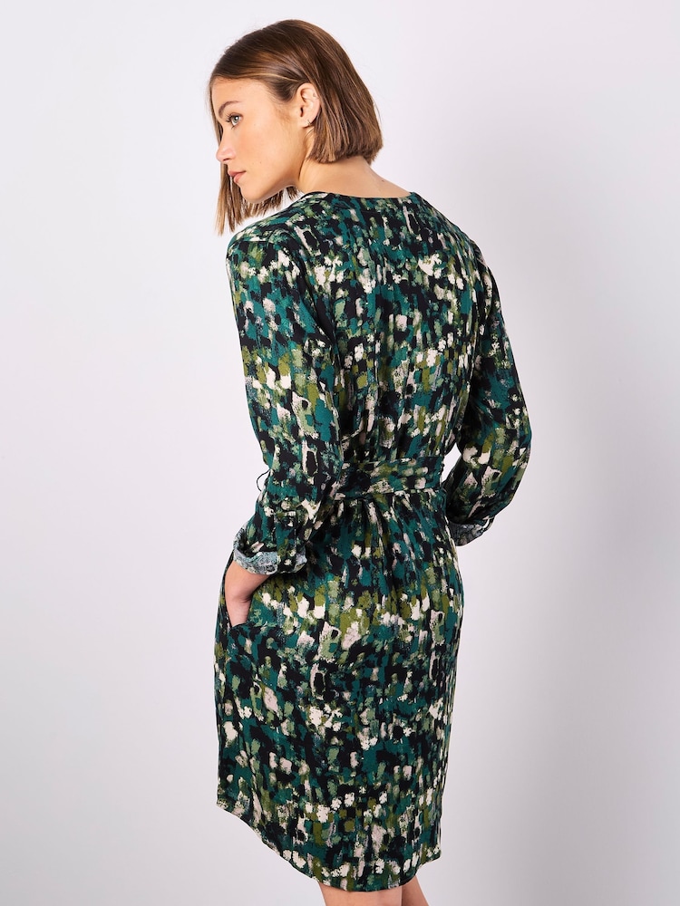 Apricot Green Button Through Mini Shirt Dress - Image 4 of 4 Apricot Green Button Through Mini Shirt Dress - Image 4 of 4