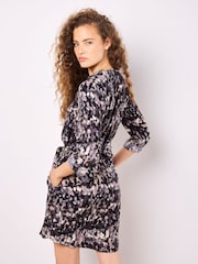 Apricot Grey Button Through Mini Shirt Dress - Image 4 of 4