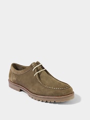 Joe Browns Brown Apron Stitched Suede Shoes - Image 2 of 6