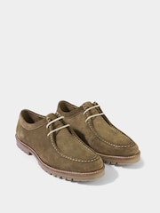 Joe Browns Brown Apron Stitched Suede Shoes - Image 4 of 6