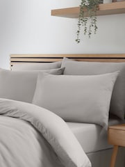 Catherine Lansfield 4 Pack Grey So Soft Non-Iron Pillowcases - Image 1 of 2