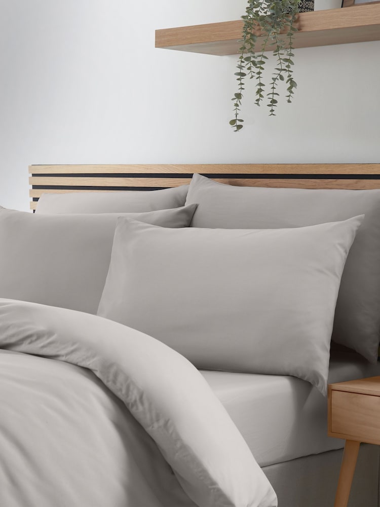 Catherine Lansfield 4 Pack Grey So Soft Non-Iron Pillowcases - Image 1 of 2