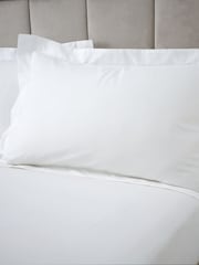 Bianca Set of 2 White 180 Thread Count Cotton Oxford Pillowcases - Image 1 of 3