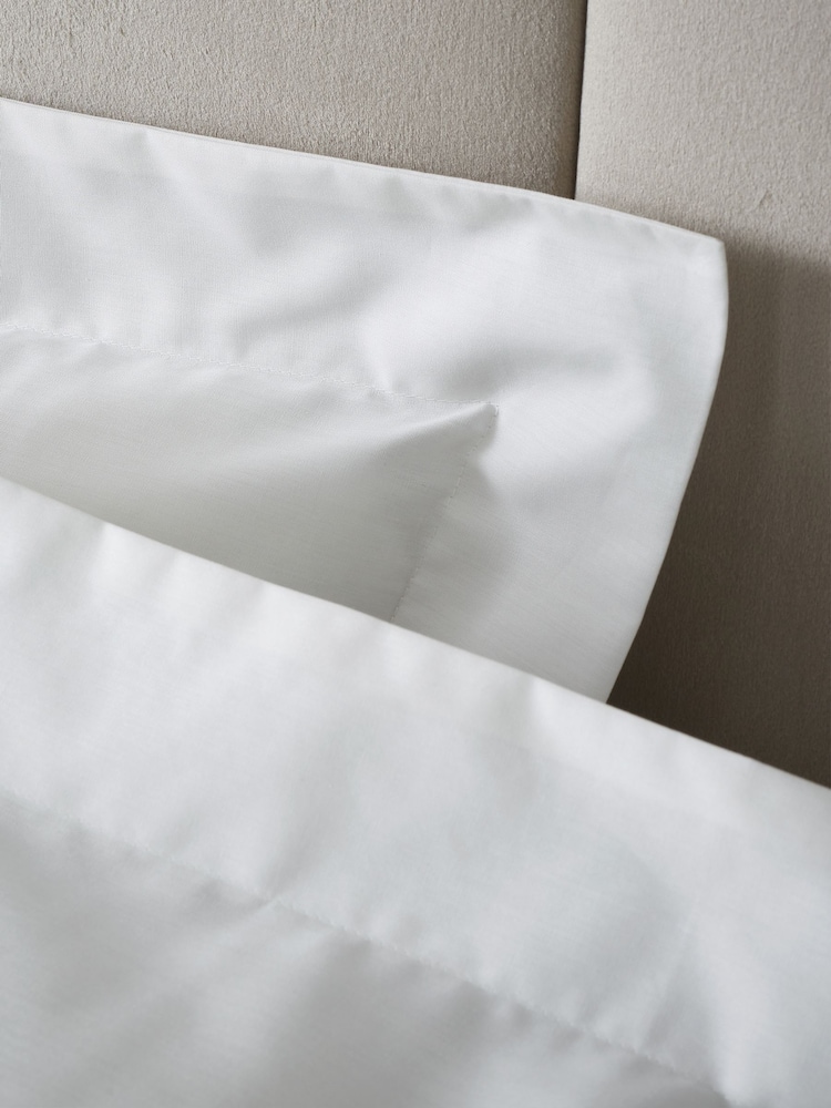 Bianca Set of 2 White 180 Thread Count Cotton Oxford Pillowcases - Image 2 of 3