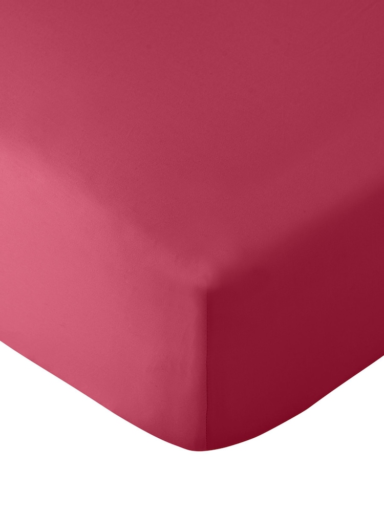 Catherine Lansfield Hot Pink So Soft Non-Iron Fitted Sheet - Image 2 of 2