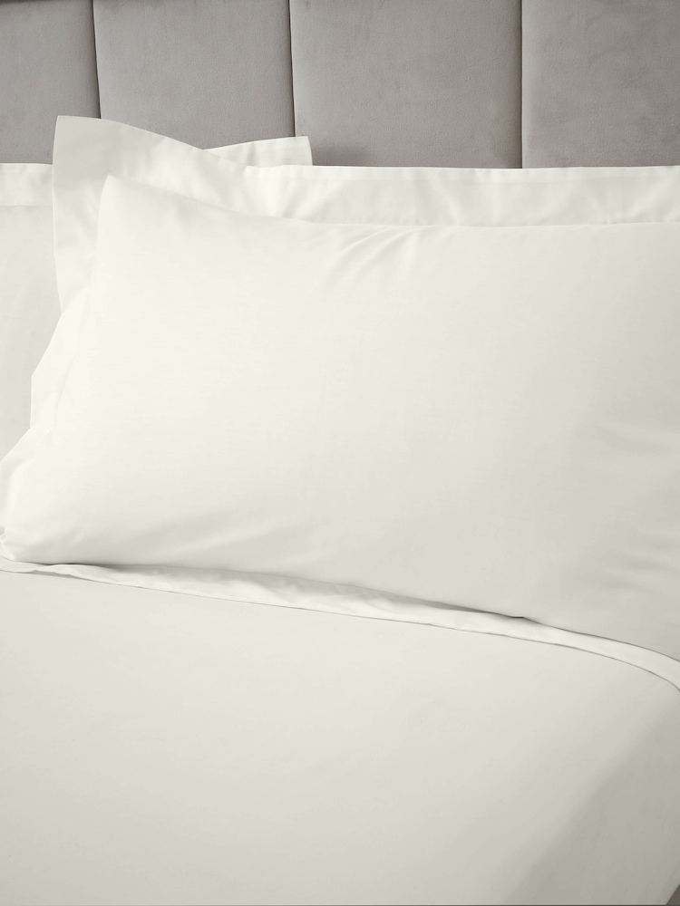 Bianca Set of 2 Cream 180 Thread Count Cotton Oxford Pillowcases - Image 1 of 3